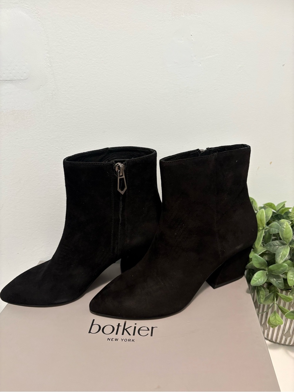 Botkier Black Suede Ankle Boots